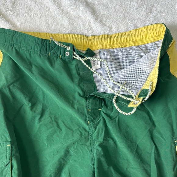 Daniel Cremieux Green and Yellow Board Shorts Quick-Dry - Picture 5 of 5